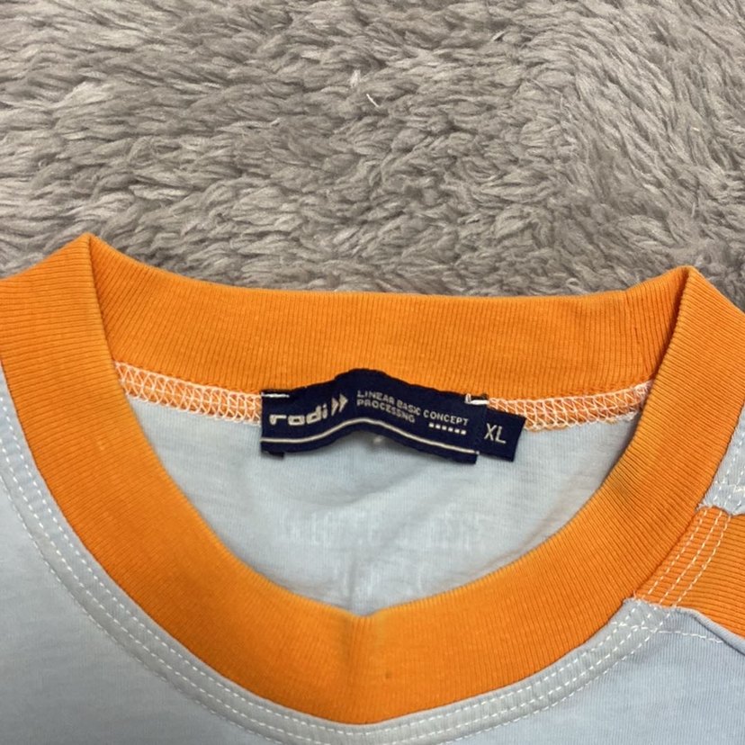 Mavi Baskılı Kısa Kollu vintage Tişört - Görsel 2