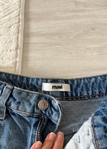 Mavi Jeans Kadın Bağcıklı Mini Denim Şort - Görsel 2
