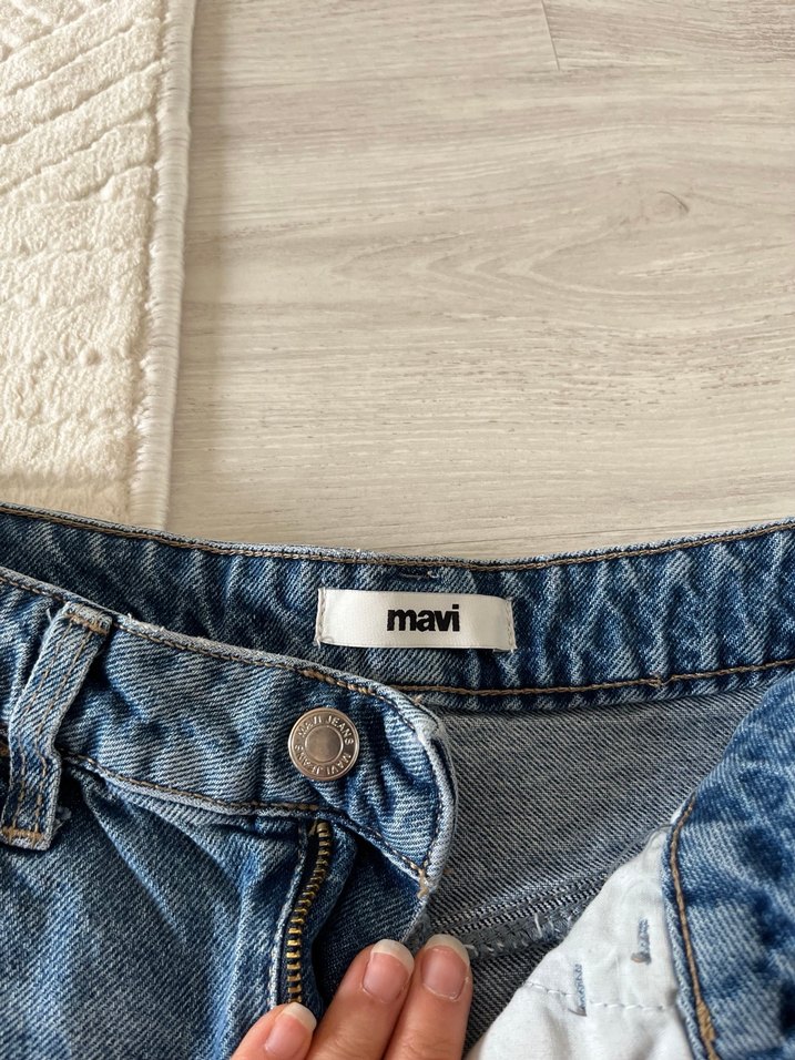 Mavi Jeans Kadın Bağcıklı Mini Denim Şort - Görsel 2