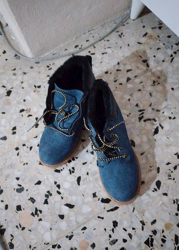 unisex Mavi Erkek Botları, Kemer Detaylı, Sokak Stili - Görsel 3