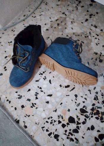 unisex Mavi Erkek Botları, Kemer Detaylı, Sokak Stili - Görsel 4