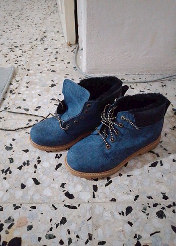 unisex Mavi Erkek Botları, Kemer Detaylı, Sokak Stili - Görsel 2