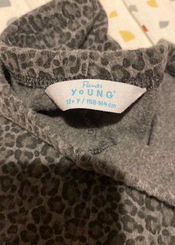 Gri Kız Taytı Elastik Bel - Görsel 3