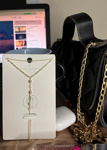 Zincir Detaylı Altın Renk Kadın El Zinciri - Görsel 4