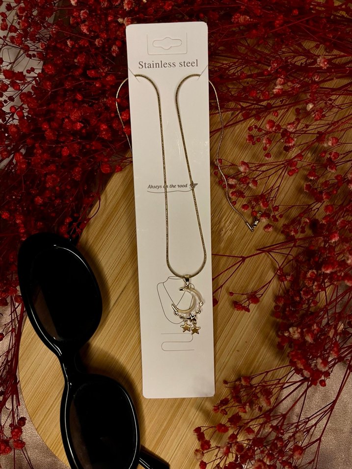 Uzun Zincir Detaylı Altın Renk Bohem Kolye - Görsel 2