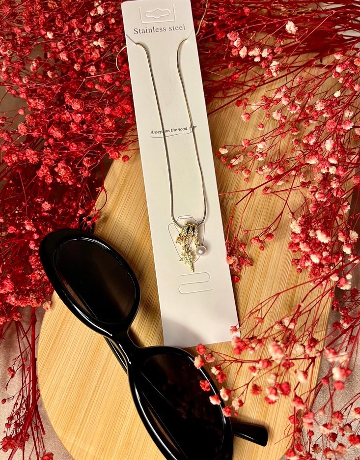 İşlemeli Mini Çelik Zincir Kolye - Görsel 2