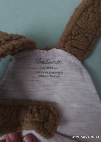 Örgü Kahverengi Erkek Bebek Tulumu - Görsel 3