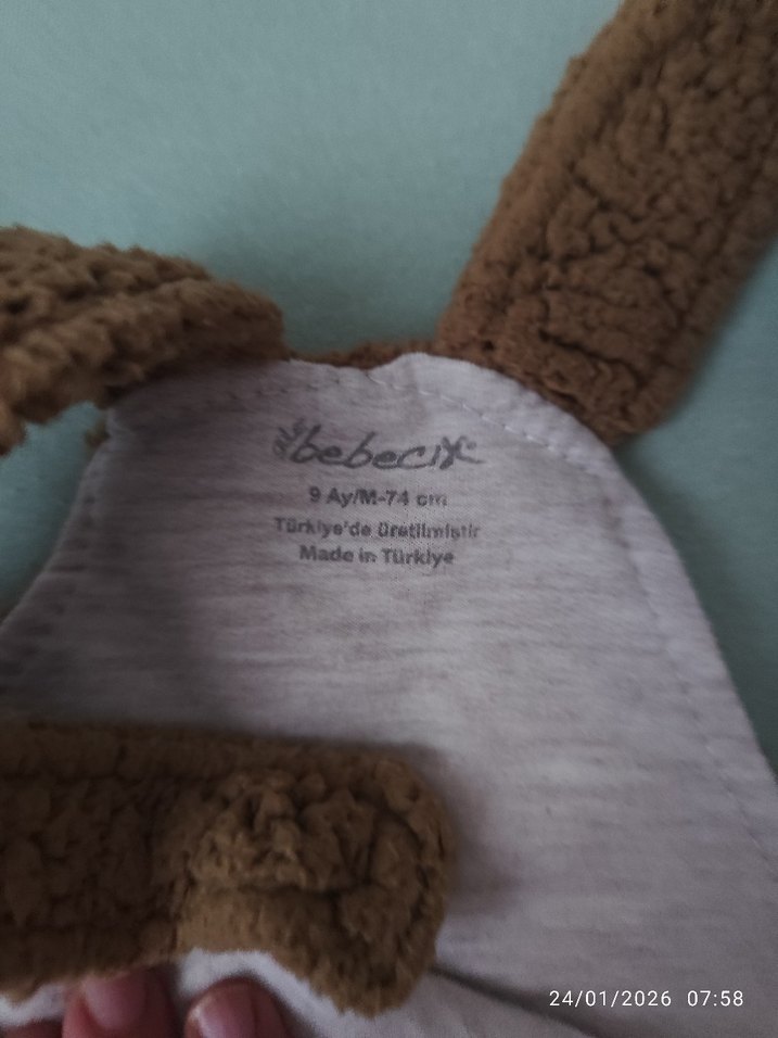 Örgü Kahverengi Erkek Bebek Tulumu - Görsel 3