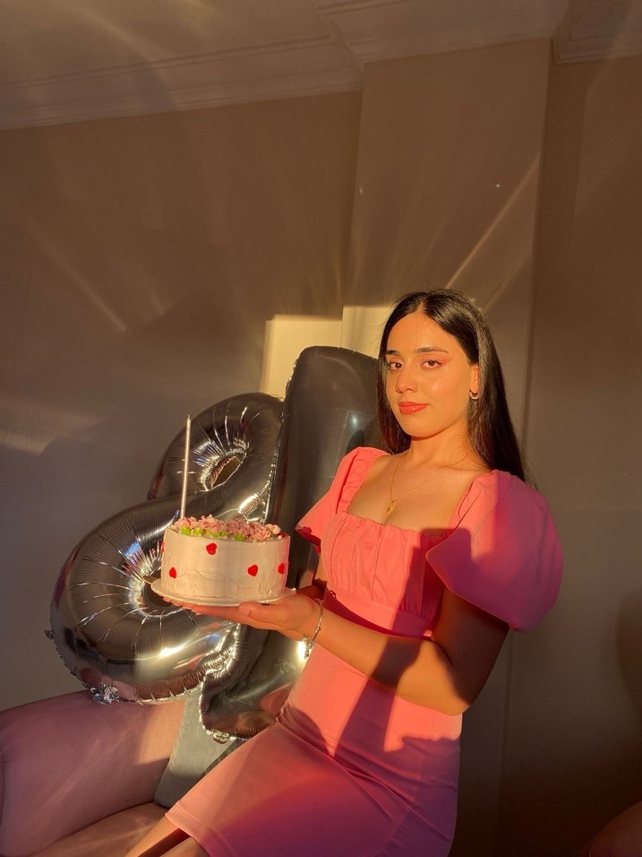 Pembe Balon Kollu Elbise - Görsel 2