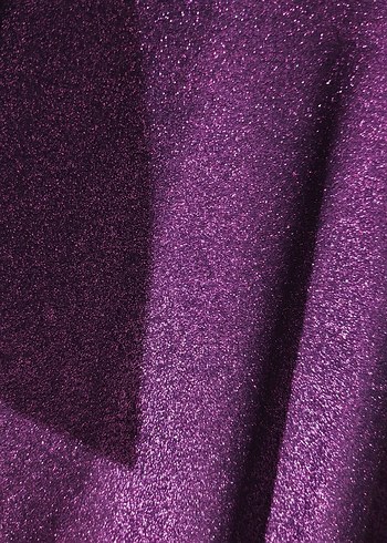 Parlak Mor Uzun Kollu Kadın elbise Özel dikimdir - Görsel 2