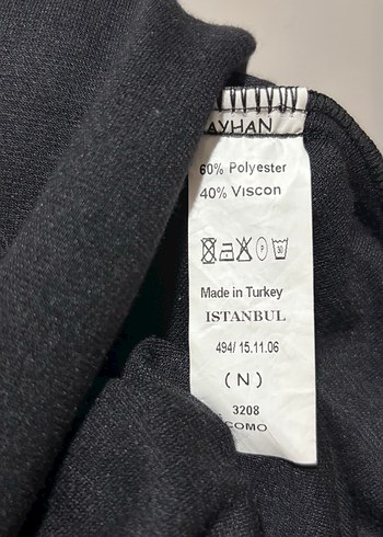 Degaje Yaka Siyah Midi Elbise - Görsel 5