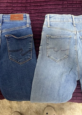 Kadın Dar Paça Mavi Denim Jean - Görsel 3