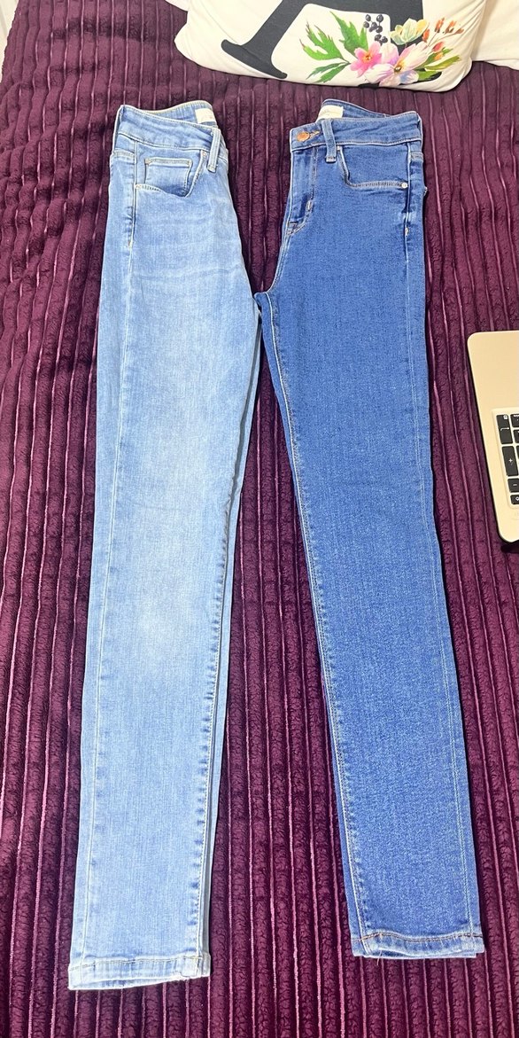 Kadın Dar Paça Mavi Denim Jean - Görsel 4