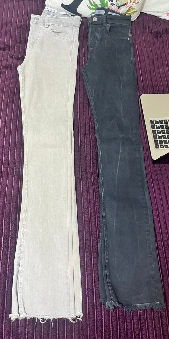 Paça Yırtmaçlı Kadın Denim Pantolon - Görsel 2