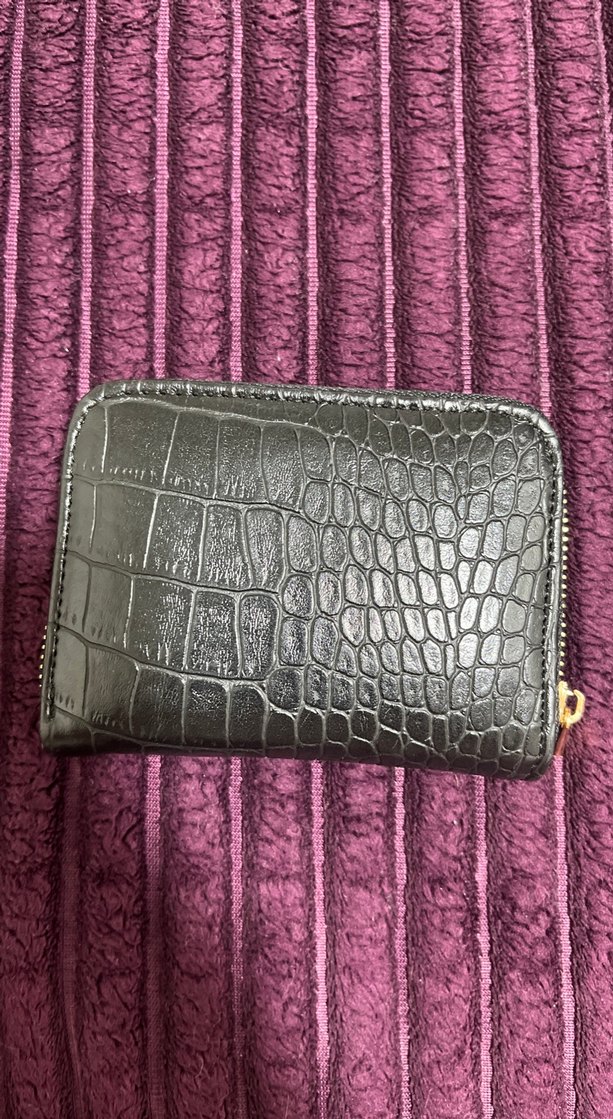 Gri Yılan Desenli Deri Kadın Cüzdanı - Görsel 3