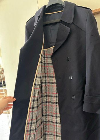 Düğmeli Vintage Lacivert Midi Erkek Kaban - Görsel 5