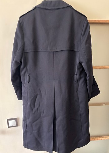 Düğmeli Vintage Lacivert Midi Erkek Kaban - Görsel 3