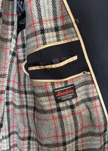 Düğmeli Vintage Lacivert Midi Erkek Kaban - Görsel 2