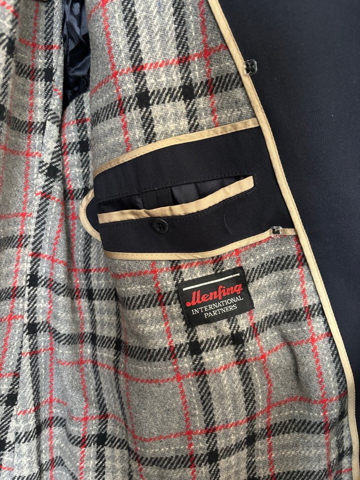 Düğmeli Vintage Lacivert Midi Erkek Kaban - Görsel 2