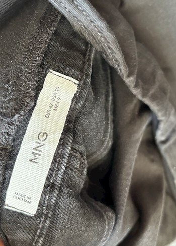 Gri Düğmeli Kadın Midi Kot Pantolon - Görsel 2