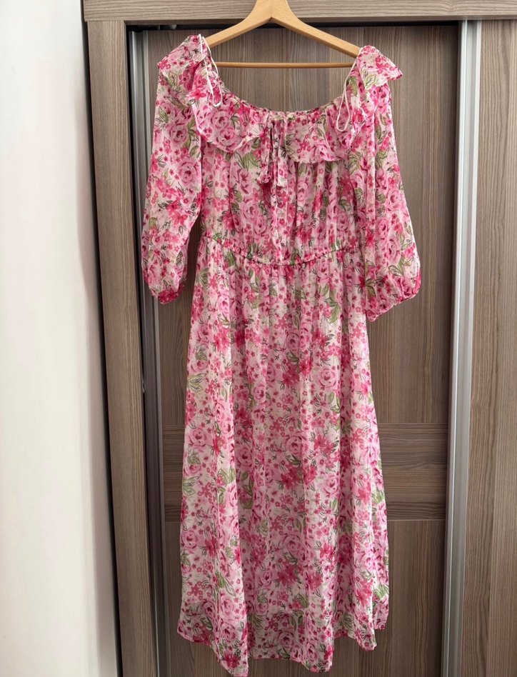 Pembe Kadın Elbise - Görsel 3