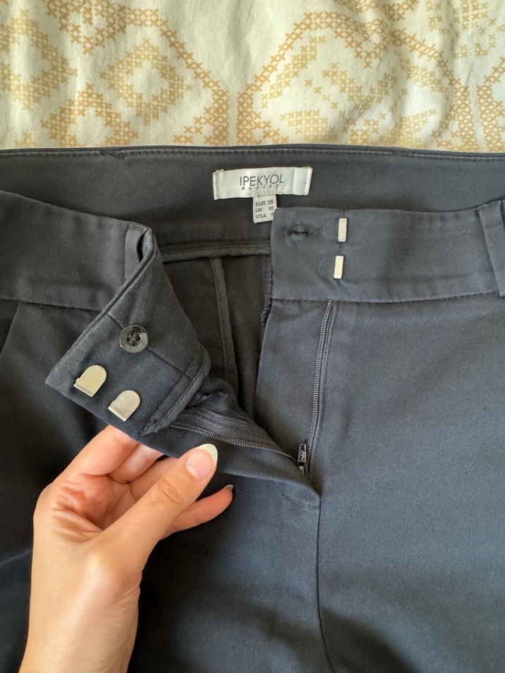 İpekyol Kadın Siyah Kumaş Pantolon - Görsel 2