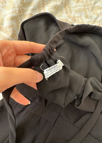 Mango Siyah Bol Paça Tulum - Görsel 4