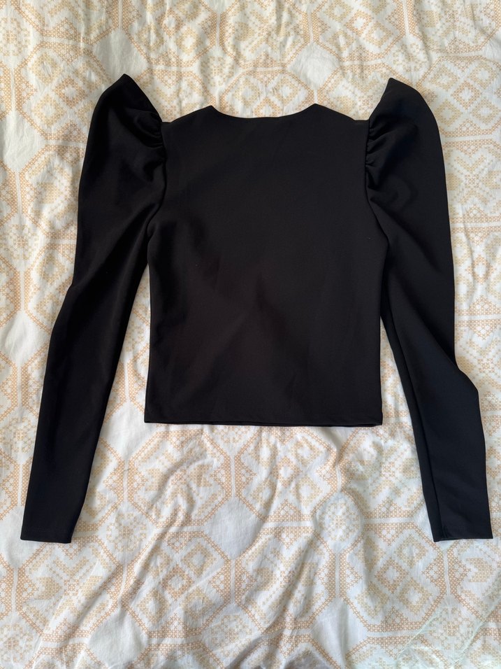 Pull&Bear Siyah Kadın Bluz - Görsel 2