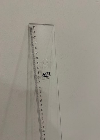 Şeffaf Plastik T Cetveli 75 cm - Görsel 2