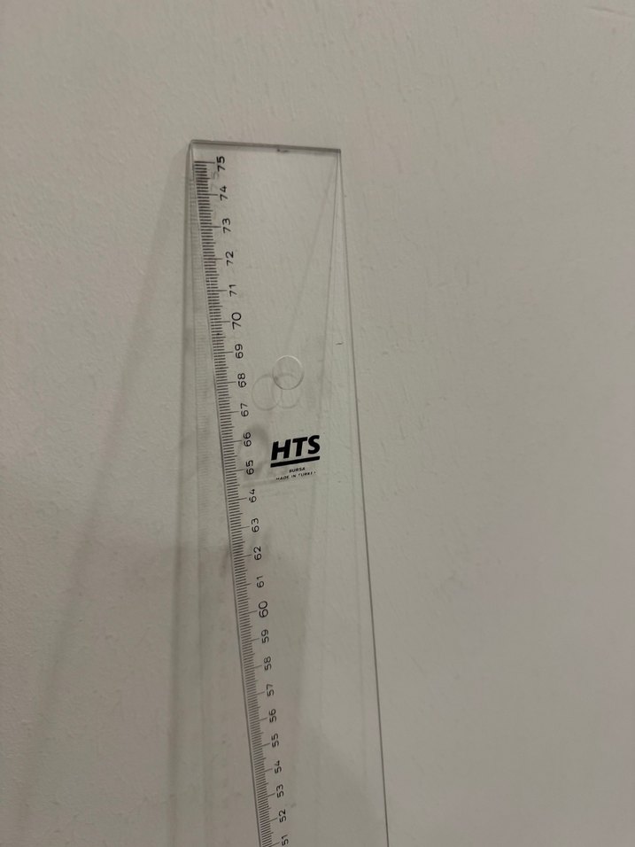 Şeffaf Plastik T Cetveli 75 cm - Görsel 2