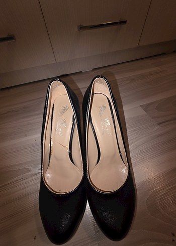 Siyah Stiletto Topuklu Kadın Ayakkabı - Görsel 4