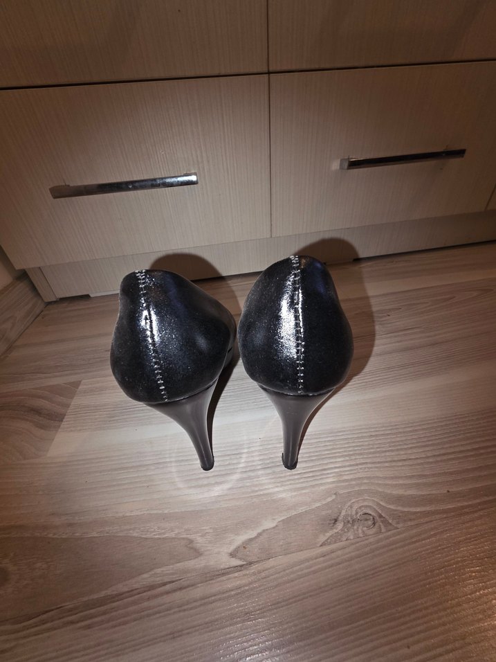 Siyah Stiletto Topuklu Kadın Ayakkabı - Görsel 2