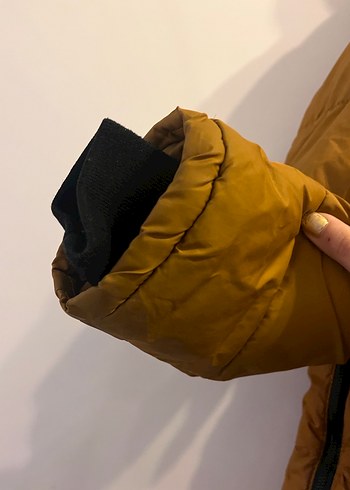 Hardal Rengi Düğmeli Erkek Çocuk Kışlık Mont - Görsel 6