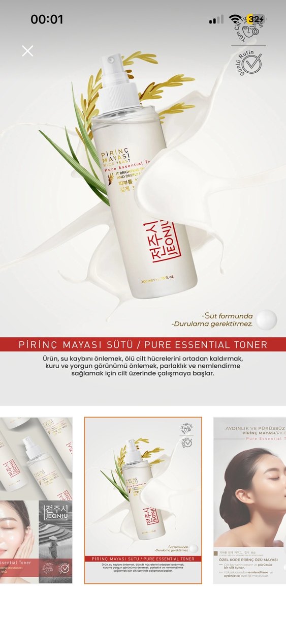 Pirinc Mayası Sütü Toner 200ml - Görsel 2
