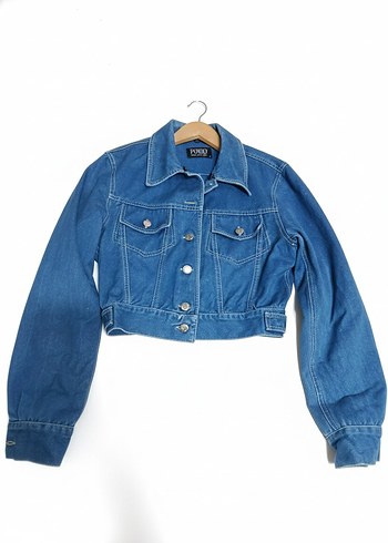 Kadın Mavi Düğmeli jean Ceket - Görsel 2