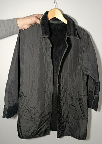 Siyah Düğmeli Midi Sokak Stili Kaban - Görsel 2