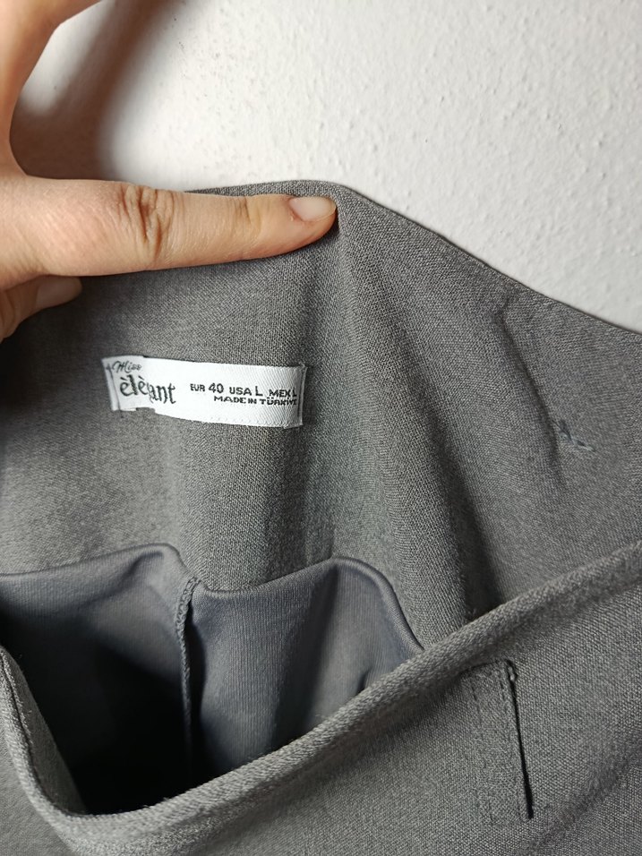 Gri Pilili Mini Keten Etek - Görsel 3