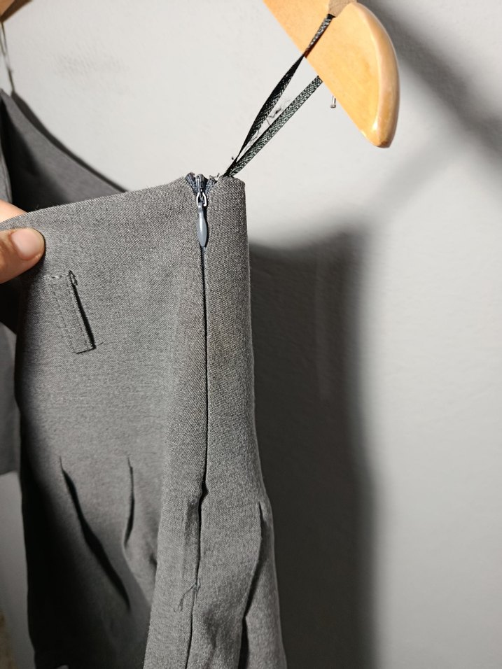 Gri Pilili Mini Keten Etek - Görsel 2