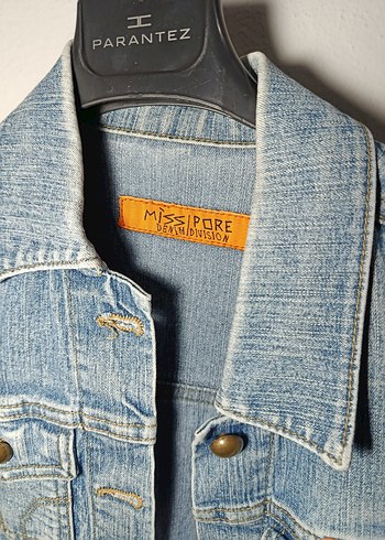 Kadın Mavi Denim Düğmeli Ceket - Görsel 3