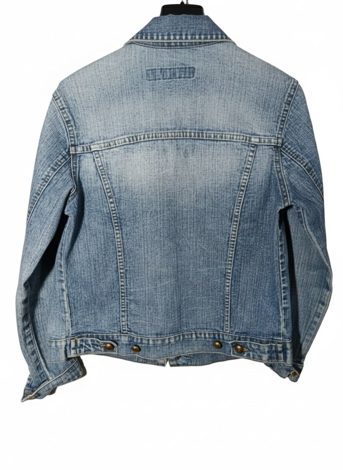 Kadın Mavi Denim Düğmeli Ceket - Görsel 2