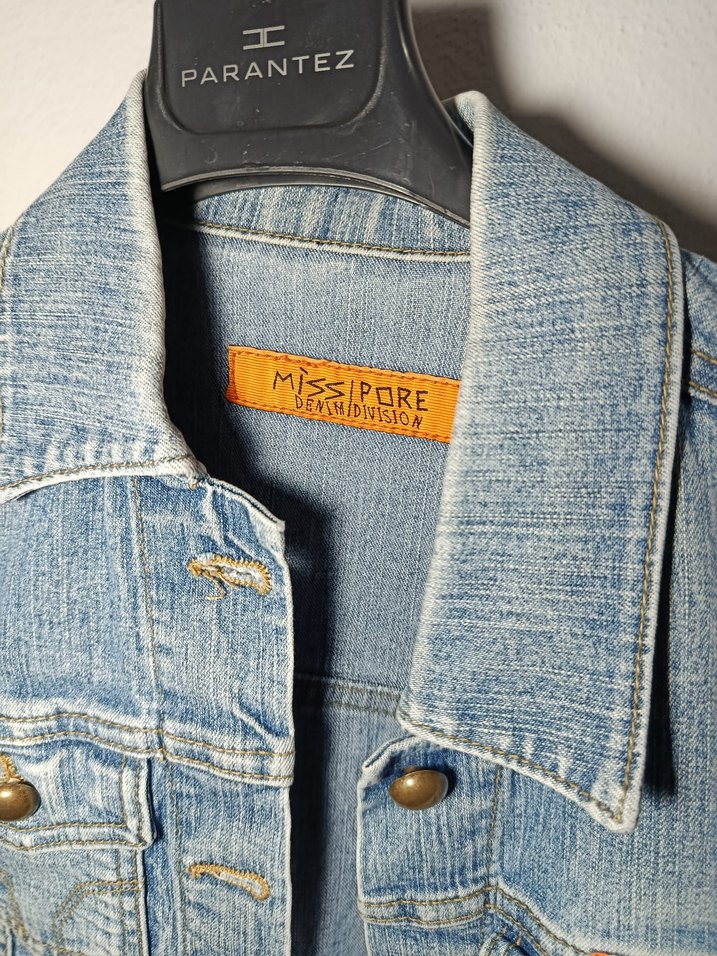 Kadın Mavi Denim Düğmeli Ceket - Görsel 3