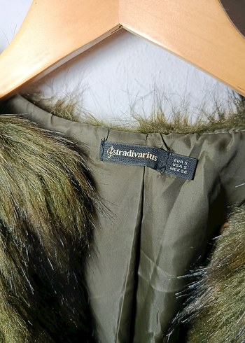 Kadın Gri Suni Kürk Midi Ceket - Görsel 4