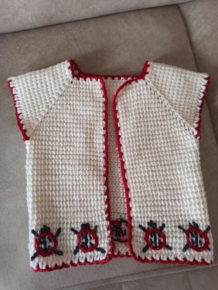 Kız bebek yelek - Görsel 3