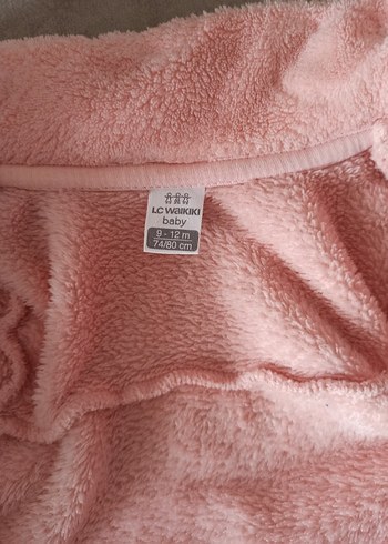 Kız Çocuk Pembe Peluş Mont - Görsel 2