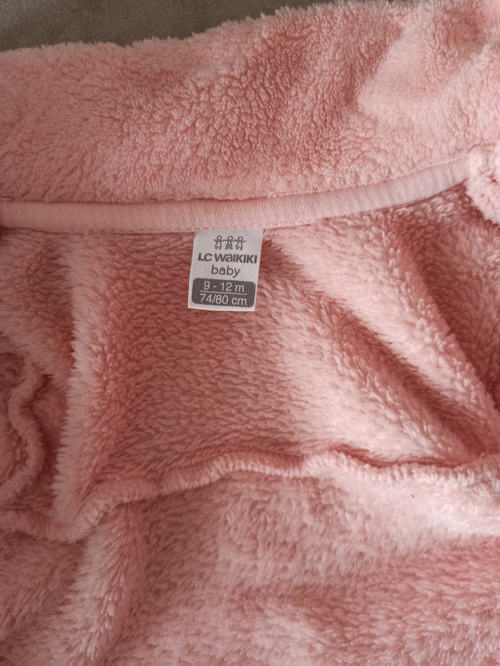 Kız Çocuk Pembe Peluş Mont - Görsel 2