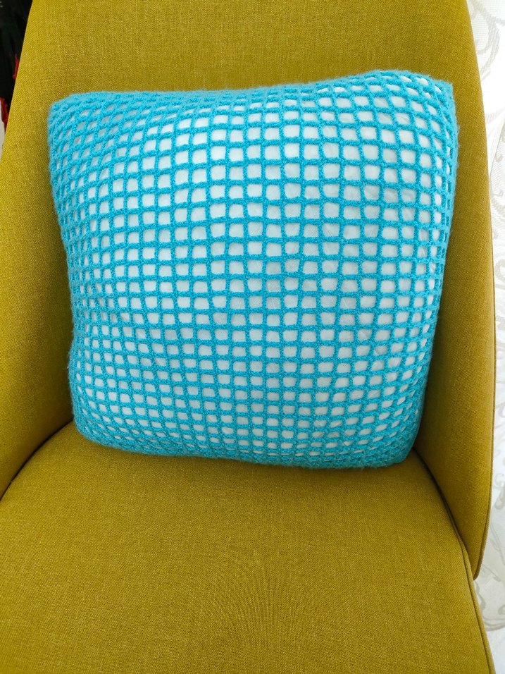 Nakışlı Bohem Turkuaz Gri Yastık Kılıfı - Görsel 4