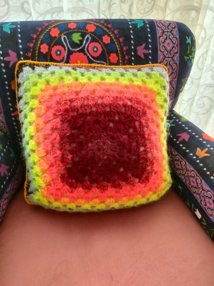 Renkli Bohem Bağlama Desenli Kırlent - Görsel 3