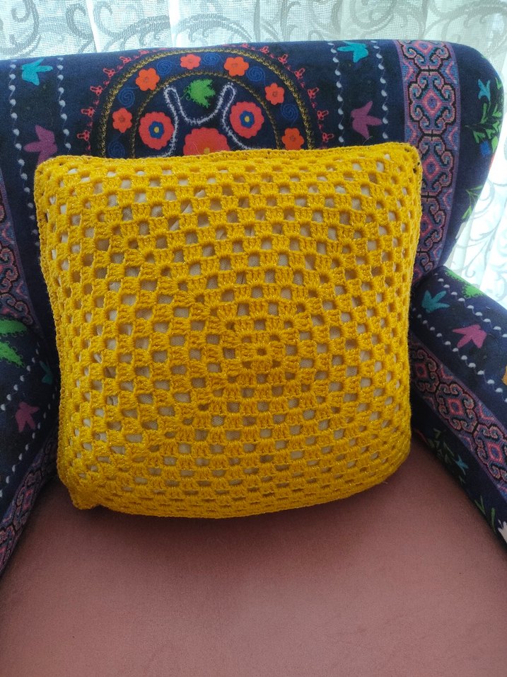 Renkli Bohem Bağlama Desenli Kırlent - Görsel 4