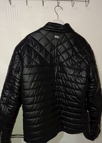 MIARTE Siyah Deri Biker Ceket - Görsel 3