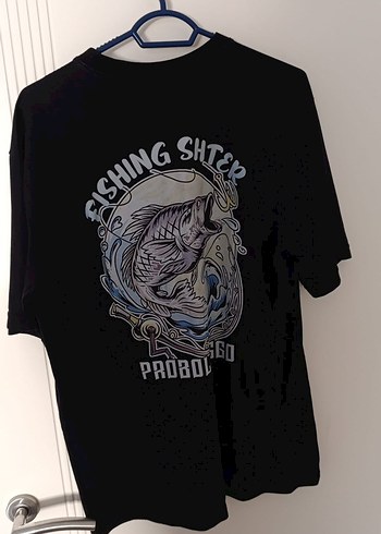 Erkek Siyah Baskılı Kısa Kollu Oversize Tişört KENDİ ÜRÜNÜM - Görsel 2